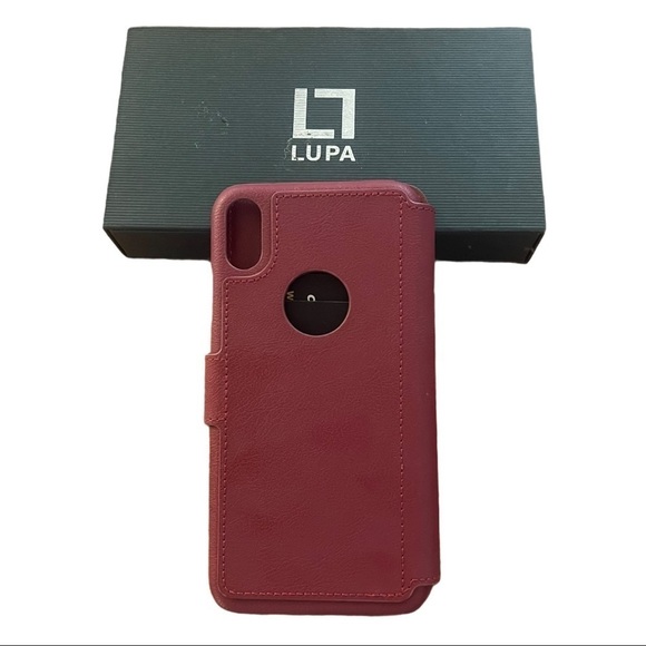 **5/$20** LUPA Burgundy Vegan Leather iPhone XS Max Case - Picture 4 of 12